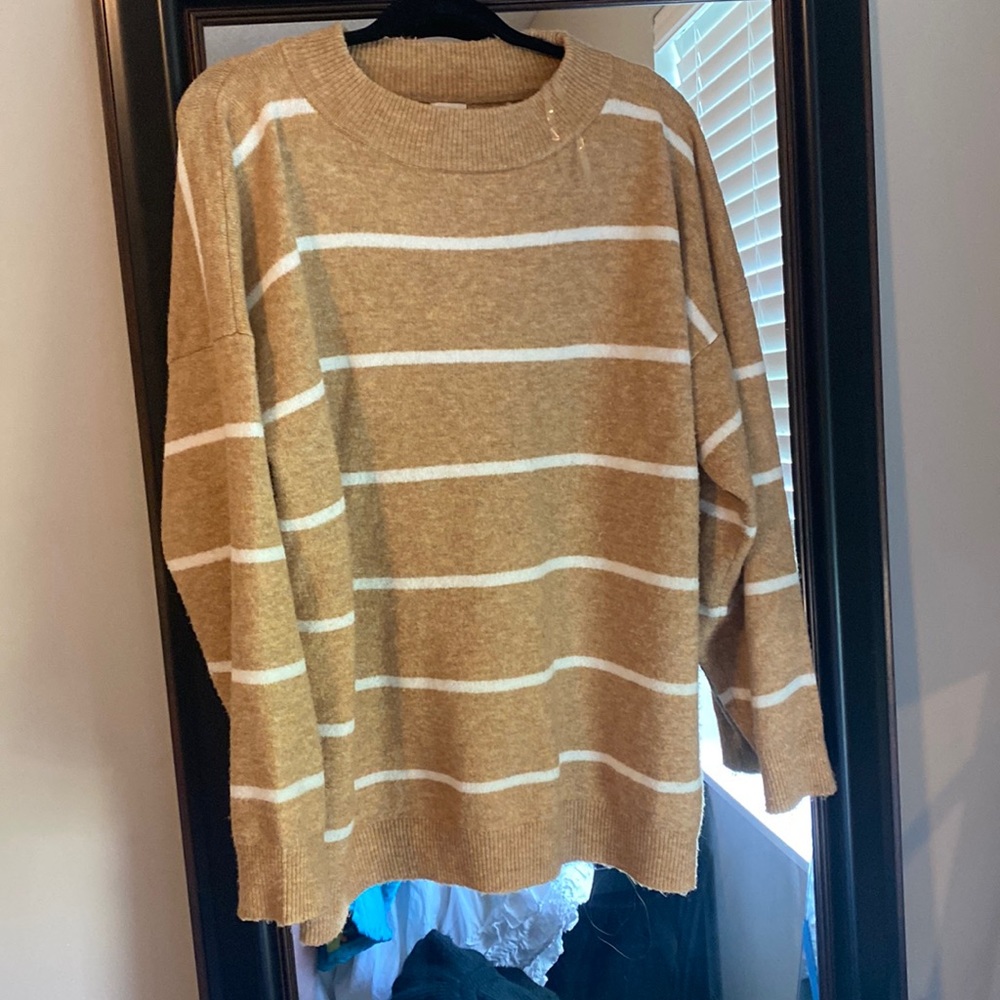 Oversized striped sweater